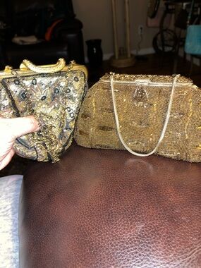EUC Lot of 2 Vintage Beaded Handbags